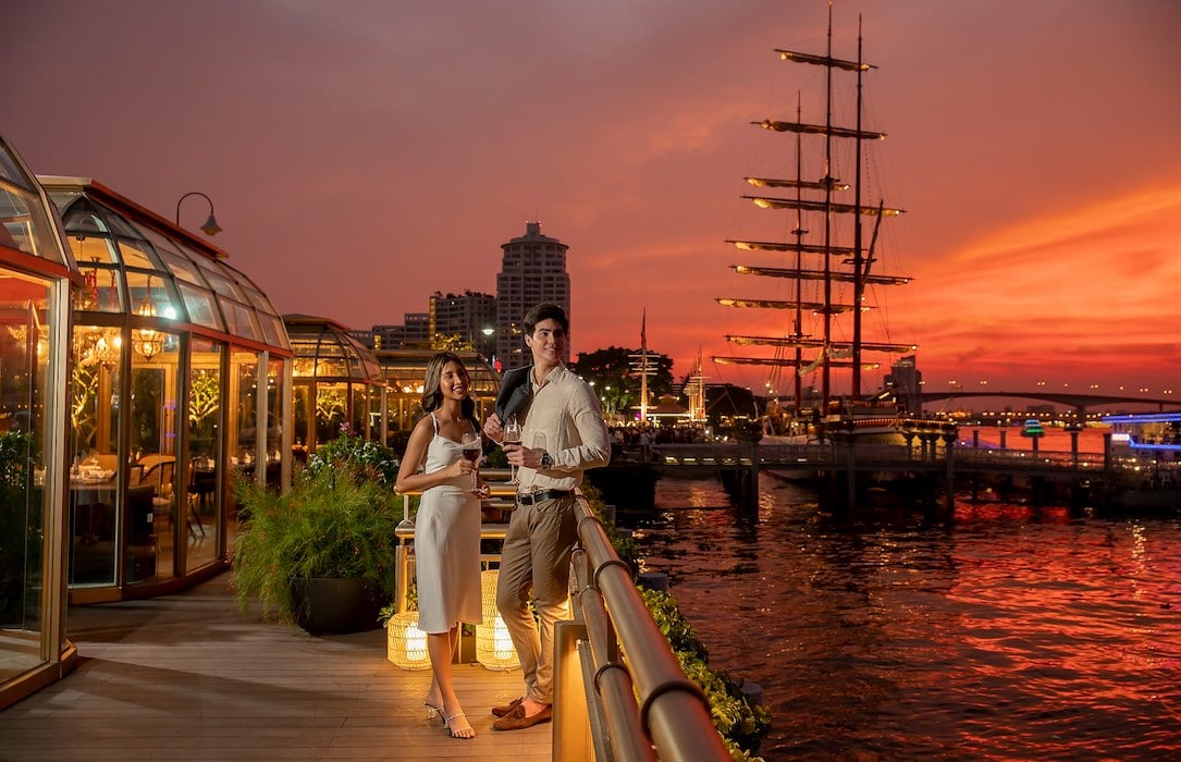 A sparkling steakhouse at the Chao Phraya River The Crystal Grill House
